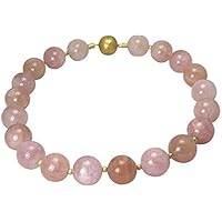 Morganit Kugel Kette (Sterlingsilber 925) Morganit Kette