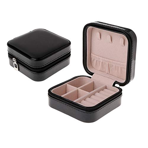 Preisvergleich Produktbild SHANSHAN X Aufbewahrungsbox Artikel-Aufbewahrungsbox Schmuck Aufbewahrungsbox 10x10x4.7cm Anwendbare Dame Black 10x10x4.7cm