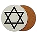 Produktbild Jüdische Religion - Davidstern Runder Holz-Untersetzer mit Korkrückseite 95mm x 95mm (Packung mit 1)