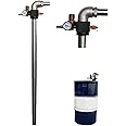 Air Operated Oil Transfer Pump, Stainless Steel Pneumatic Chemical Pump, Special Liquid Pump for 200 Liter Barrels, 40-50L/min Large Flow, for Transport Diesel, Engine Oil, Hydraulic Oil