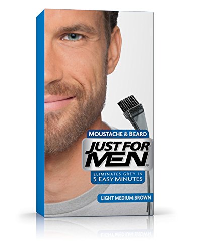 Just For Men M30 Moustache and Beard Facial Hair Color Light-Medium Brown
