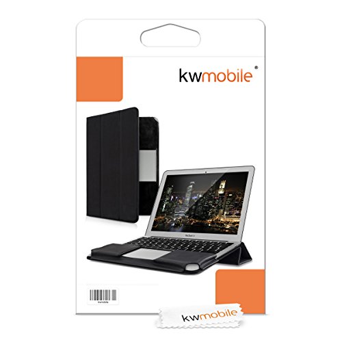 kwmobile Smart Cover Case für Apple MacBook Air 13″ (Modelle ab Mitte 2011) aus Kunstleder mit Aufstellfunktion in Schwarz - 7