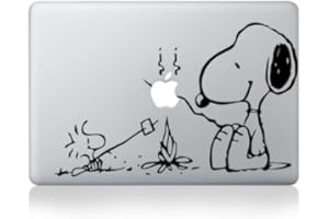 COZEE Macbook Air 11 13, Macbook 13 inch decal sticker (autocollant) Snoopy Camp Fire Apple Laptop