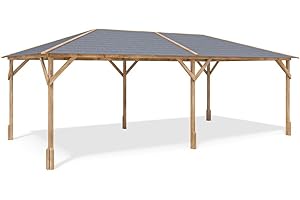 Dunster House Wooden Garden Gazebo 6m x 3m W19" x 10"Heavy Duty Hot Tub Shelter, Fully Pressure Treated, Utopia 630