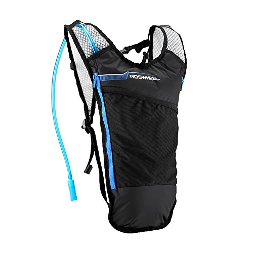 Lixada Mochila Hidratación 5L Mochila + 2L Bolsa de Agua Súper Ligero para Bicicleta Ciclismo Senderismo Excursionismo (Azul)