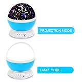 Sternenhimmel Projektor Baby Nachtlicht 360 Grad drehbar Star Projektor Romantische LED Lampe entspannende Stimmung für Bbay, Kinder, Haus, Schlafzimmer, Kinder Zimmer, Hochzeit, Geburtstag, Parteien (Blau) VOSMEP SH34 - 4