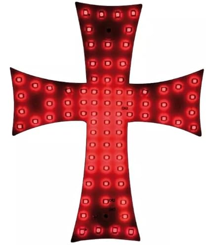 Croce LED 84 Luci Rossa Per Auto - Decorazione Parabrezza 12V-24V, Con Ventose E Accendisigari, Per Auto E Camper - Foto 7