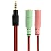 Produktbild Proam Audio Klinke und Splitter Kabel 3.5mm Stereo Klinkenstecker auf 2x 3,5mm Buchse für Smartphones, Tablets, MP3-Player Samsung, HTC, LG, Sony, Nokia, Huawei