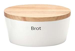 Portapane In Metallo Con Coperchio In Bamb&ugrave; - 2 In 1 Con Tagliere