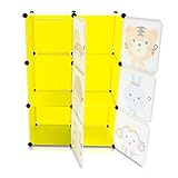 VENKON – Kinderzimmer Steckschrank DYI Steckregal System Regalschrank: 6-Module-Set, grün - 3
