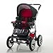 Brand New Combi Pram 2 in 1, Pram + Pushchair, Mattress, FREE ACCESSORIES in Colour Black-Red
