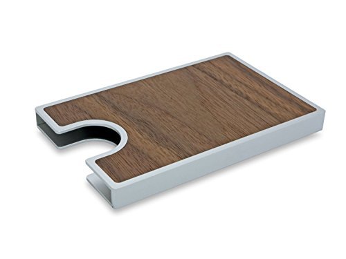 wood plop walnut : hochwertiges Festplattengehäuse (7mm) mit UASP aus eloxiertem Aluminium mit Holzeinlage