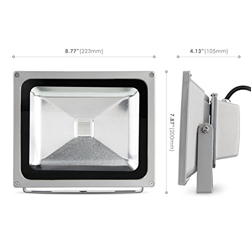 Albrillo LED 30W RGB Fluter mit 16 Farben inkl. Fernbedienung & Stecker, IP65 - 2