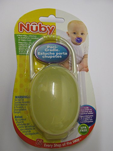 NUBY SOOTHER HOLDER POD 0 MONTH+ YELLOW IN COLOUR BPA FREE