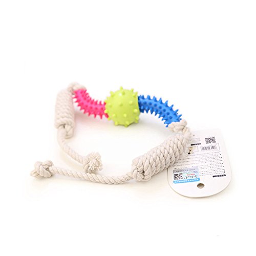 Surblue-Solid-Rubber-Dog-Teeth-Cleaning-Training-Rope-Toy-Perfect-Exercise-Training-and-Reward-Tool-for-Dogs-C-Small-Size-Chew-Toy