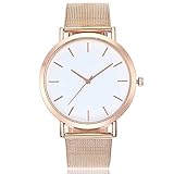 Uhren Damen,linqi1164 Armbanduhren für Frauen Günstige Uhren Wasserdicht Casual Analoge Quarz Uhr Luxus Armband Uhren Edelstahl Mesh Business Mädchen Frau Sport Uhr (Roségold-2)