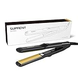 SUPRENT Hair Straightener,Ionic Ceramic Professional Flat Iron Hair Plate Straighteners,Worldwide 100-240V Dual Voltage,Travel 1 Inch(Black)