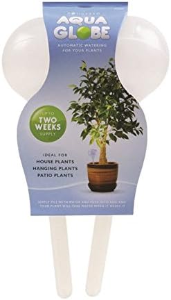 2 x Aqua Globes Plant Self Watering System Hanging Baskets Bulbs Feed Indoor Out