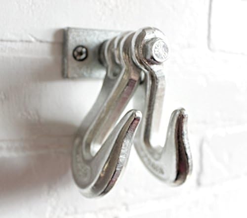 Double Galvanized Industrial Pipe Hooks, Nautical hook, towel hook, industrial hook, rustic rack, hanger, Rustic Farmhouse Bathroom hook, Silver robe hook
