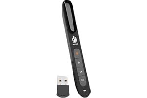 AMERTEER Presentation Clickers for PowerPoint – 2.4GHz Wireless PowerPoint Clicker with Hyperlink Support, Professional Presenter Remote for Classroom, Meetings & Conference Rooms