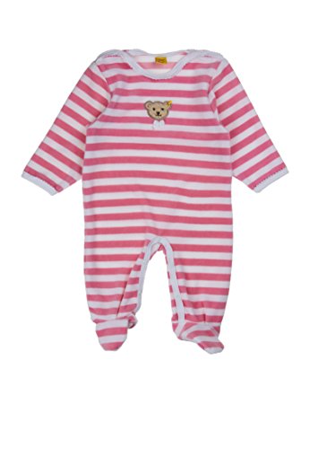 Steiff Baby Girls 0-24m 6516241 Striped Footies, Pink (Morning Glory Rose 2998), 9-12 Months (Manufacturer size: 80)