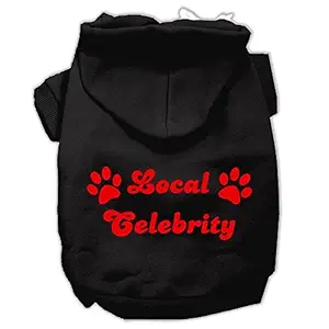 Mirage Pet Products Local Celebrity Screen Print Pet Hoodies, Black, Small/Size 10