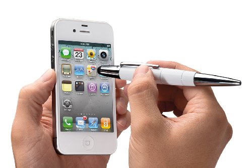 Wedo 26125000 Touch Pen Pioneer 2-in-1 (leitfähiger Eingabestift für alle Smartphones und Tablet PCs, inklusiv integriertem Kugelschreiber, 13 cm) weiß - 3