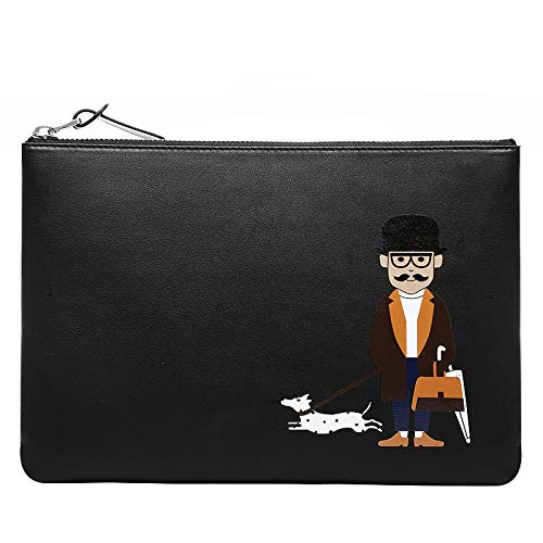 Preisvergleich Produktbild Circlefly Europäische und amerikanische Mode Persönlichkeit Leder Hülle Tasche männlichen Kopf Rindsleder Hand hielt Tasche Hand greifen Mann weiche Tasche