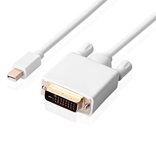 1.8m Mini Displayport male zu auf DVI Female Kabel weiß Adapter Kabel für Apple-Geräte (mini DP auf DVI)