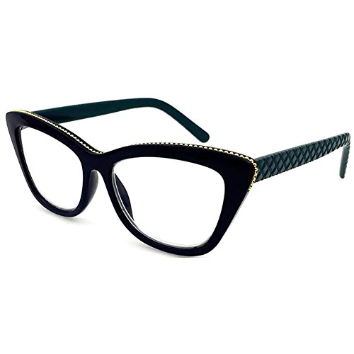 Meijunter Occhiali da donna moda Occhiali da lettura occhi da gatto forza:+1.50 green 1642