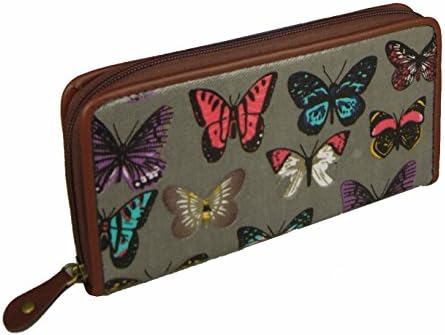 Hey Hey Handbags - Ladies Purse (Butterfly - Grey - Oilcloth)