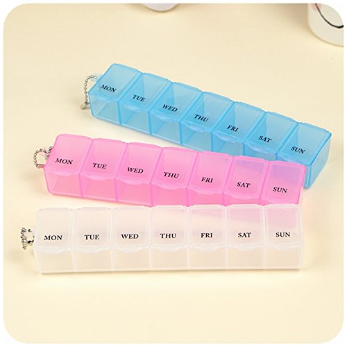 TOOGOO(R) 1 Stueck 7 Tage Woechentlich Box Organizer Case Faecher Medizin Vitamin Lagerung Reisen - 5