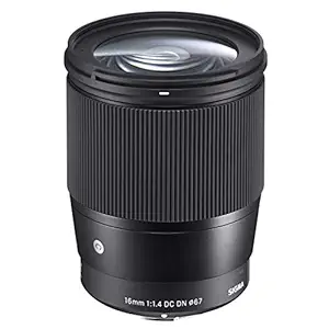 Sigma 16mm f/1.4 DC DN Contemporary Lens for Canon EF-M Mount (402971), Black