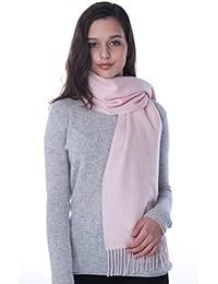 CASHMERE 4 U 100% Puro Cachemira tejida bufanda con franjas para Hombres y Mujeres