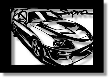 PAPER CUTOUTS of %ÀÞÌÞÙ¸«°Ã%TOYOTA SUPRA JZA80%ÀÞÌÞÙ¸«°Ã% design(2)-A4 size