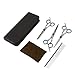 Produktbild Professionelle Hundesalon Schere Set Hair Cutting Scissors Set Gerade & Ausdünnung & Gebogene Schere Kamm Pet Haircut Tools - Silber