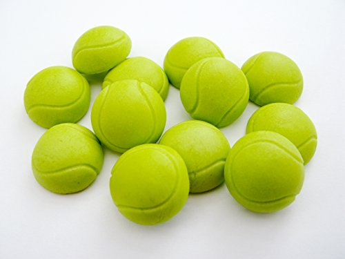 12 Tennis Ball Edible Sugar Cake Topper Decorations