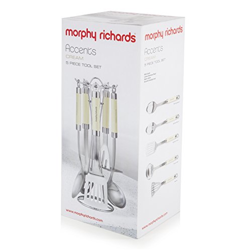 Morphy Richards 46825 5-teiliges Küchenutensilien-Set, aus Edelstahl cremefarben - 4