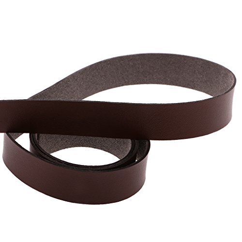 MagiDeal 2 Meter Lange PU-Lederband Lederriemen Flach Verzierungen Dekor – Kaffee, 1mm * 20mm * 2m - 5