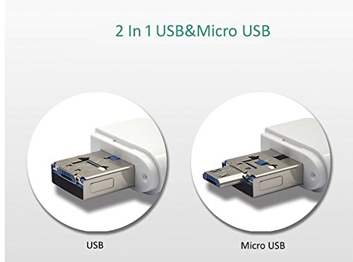 3 in 1 Kartleser USB, SD & Micro SD OTG Kartenleser für iPhone, iPhone 7 , plus , iPad ,Android , Samsung, Micro USB, PC und Mac - 5