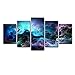 Produktbild Dekorative Malerei Malerei Moderne Minimalistische Kunstölindustrie 5P Color Psychedelic Nebula Space Painting Hintergrund Wanddekoration,B,M