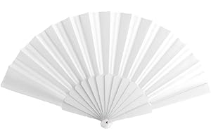 PUBLIMER Pack 200 Abanicos Tela Blancos. Lote Abanicos para Boda Baratos. Eventos y Fiestas (200)
