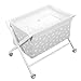 Petit Praia 50 x 80 x 72 cm Crossed Wooden Bassinet White Patch Gris