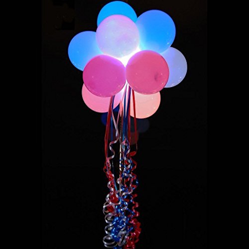 LED Leuchtende Luftballons Blinkendes Licht 32 Stück – Gemischte Farbe für Weihnachten / Geburtstag / Hochzeitsfest - 2