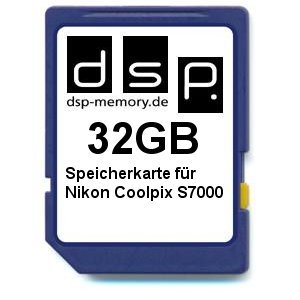 DSP Memory Z-4051557429666 32GB Speicherkarte für Nikon COOLPIX S7000