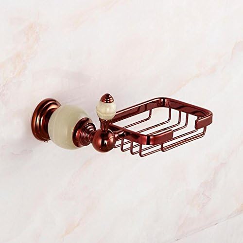 YANXH Copper and Jade Soap Net Vintage Wall Mounted Soap Holder for Bathroom Washroom Bath Accessories Rose Gold