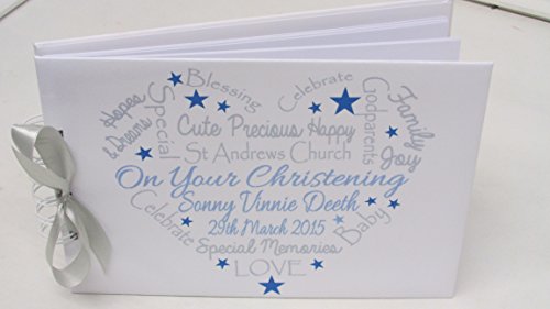 PERSONALISED BABY GIRLS/BOYS PERSONALISED CHRISTENING/ NAMING DAY / GUEST BOOK /PHOTO ALBUM/SCRAPBOOK PLEASE SEND DETAILS ASAP SO I CAN POST SAME OR NEXT DAY