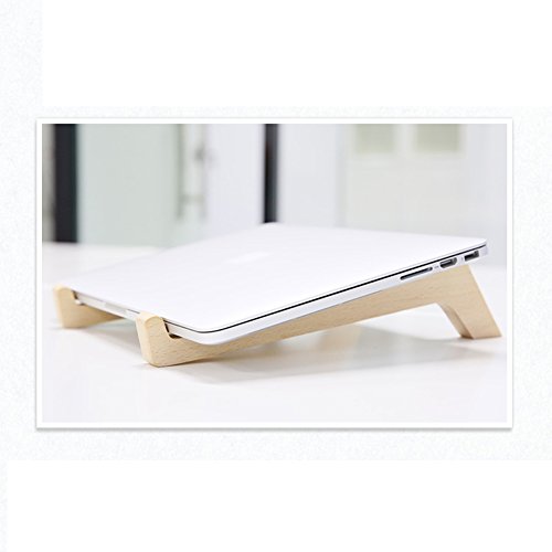 gutreise Universal Desktop Computer-Monitor Wärmeabfuhr erhöhen Halterung PC Notebook Laptop Display Ständer Halter Holz - 3
