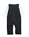 Baby Boy Wedding Tuxedo Waistcoat Design 1pc Outfit Suit (0-3 Month, Black)