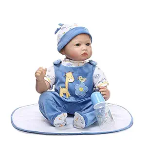 Jokereader Creative NPK Simulation Reborn Baby Doll Silicone Cotton Wedding Playmate Toys/Blue for Kids 2-12 Years All Toys